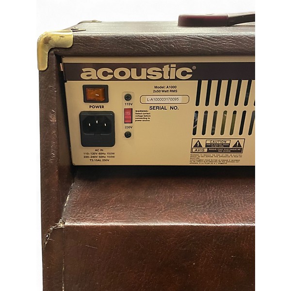 Used Acoustic A1000 2x50W Stereo Acoustic Guitar Combo Amp