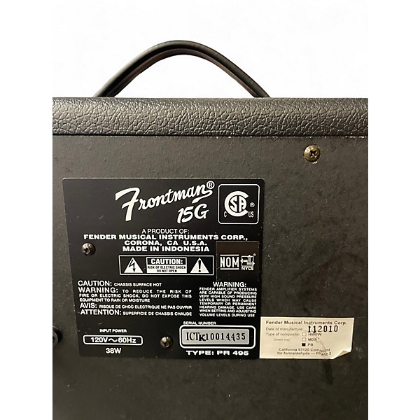 Used Fender Frontman 15G 15W Guitar Combo Amp