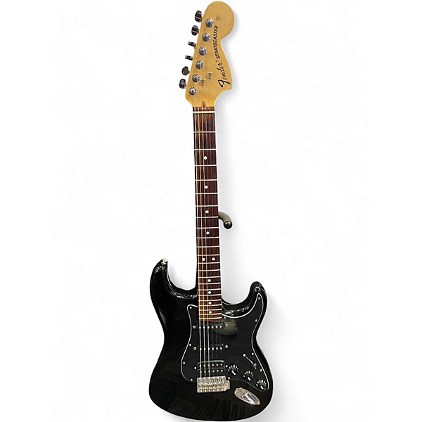 Used Fender American Standard Stratocaster HSS Black Solid Body Electric Guitar