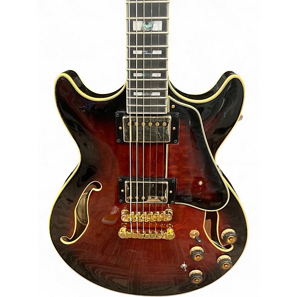Used Ibanez AM153 Brown Sunburst Hollow Body Electric Guitar