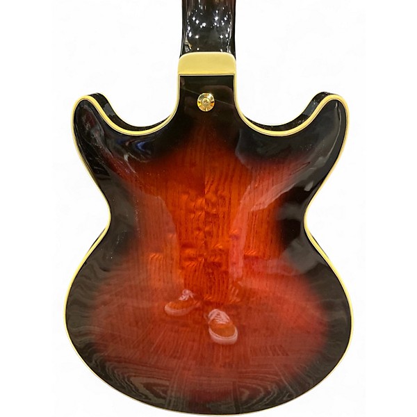 Used Ibanez AM153 Brown Sunburst Hollow Body Electric Guitar