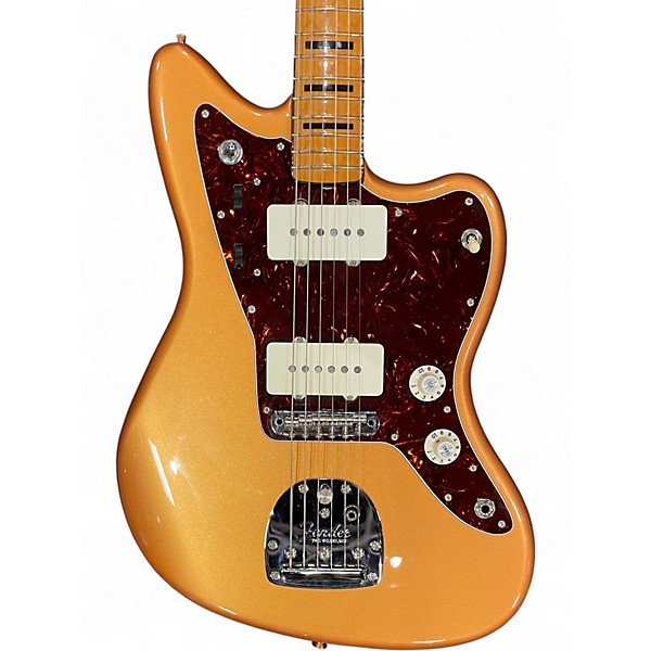 Used Fender Troy Van Leeuwen Jazzmaster Metallic Orange Solid Body Electric Guitar