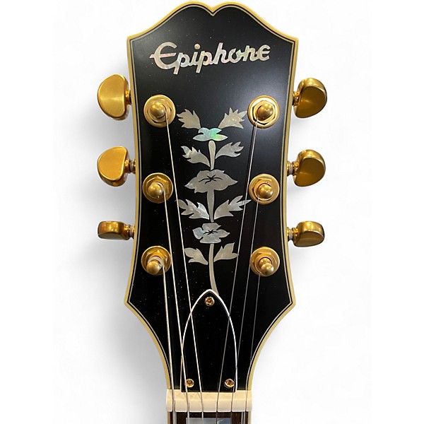 Used Epiphone Emily Wolfe Sheriton Satin Black Hollow Body Electric Guitar