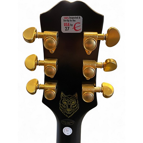 Used Epiphone Emily Wolfe Sheriton Satin Black Hollow Body Electric Guitar