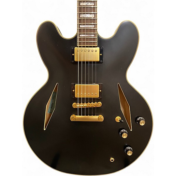 Used Epiphone Emily Wolfe Sheriton Satin Black Hollow Body Electric Guitar