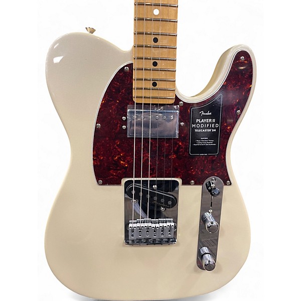 Used Fender Modern Player Telecaster Olympic Pearl Solid Body Electric Guitar