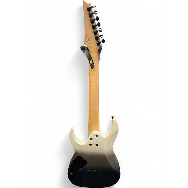 Used Ibanez RG7421 RG Series Black and White Solid Body Electric Guitar
