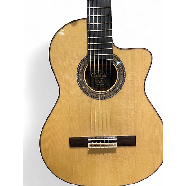 Used Cordoba 55FCE Thinbody Flamenco Natural Classical Acoustic Electric Guitar