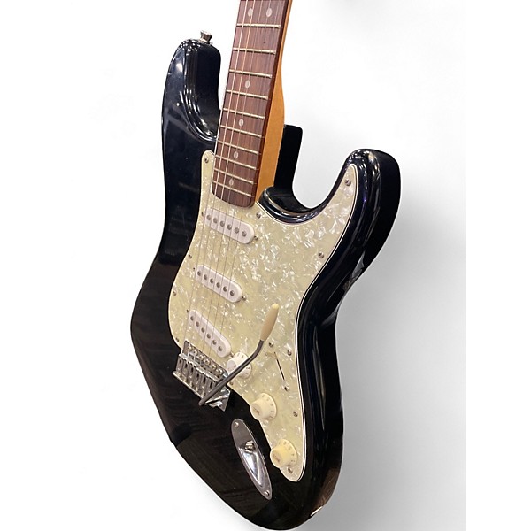 Used Squier Standard Stratocaster Black and White Solid Body Electric Guitar