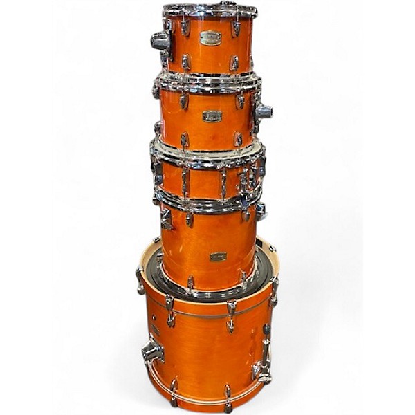 Used Yamaha 5 Piece Stage Custom Orange Drum Kit