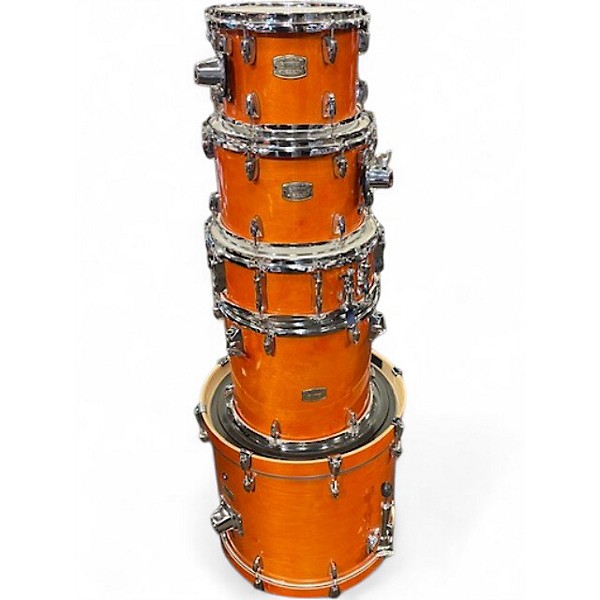 Used Yamaha 5 Piece Stage Custom Orange Drum Kit