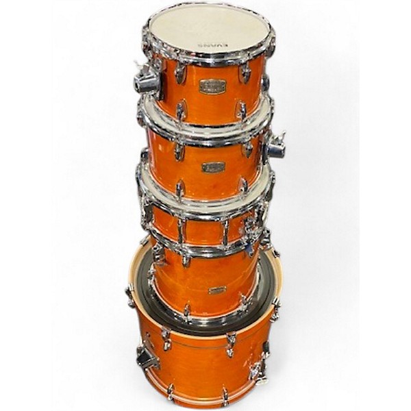 Used Yamaha 5 Piece Stage Custom Orange Drum Kit