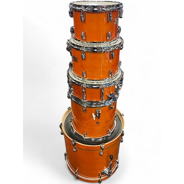 Used Yamaha 5 Piece Stage Custom Orange Drum Kit