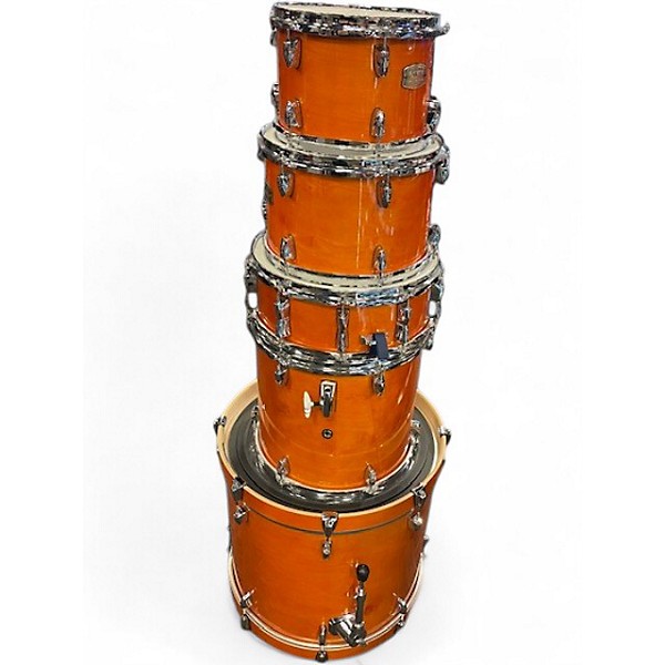 Used Yamaha 5 Piece Stage Custom Orange Drum Kit