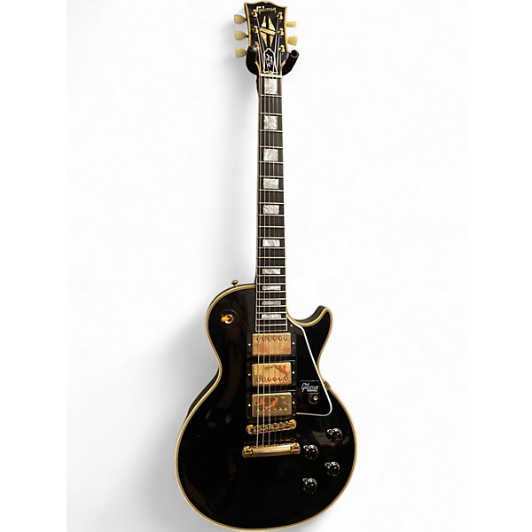 Used Gibson 1957 Les Paul Custom Black Beauty Reissue 3 Pickup Black Solid Body Electric Guitar