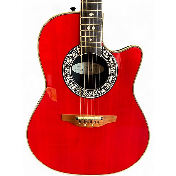 Used Ovation 1867 Legend Candy Apple Red Acoustic Electric Guitar