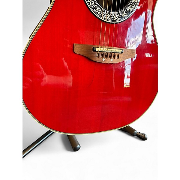Used Ovation 1867 Legend Candy Apple Red Acoustic Electric Guitar