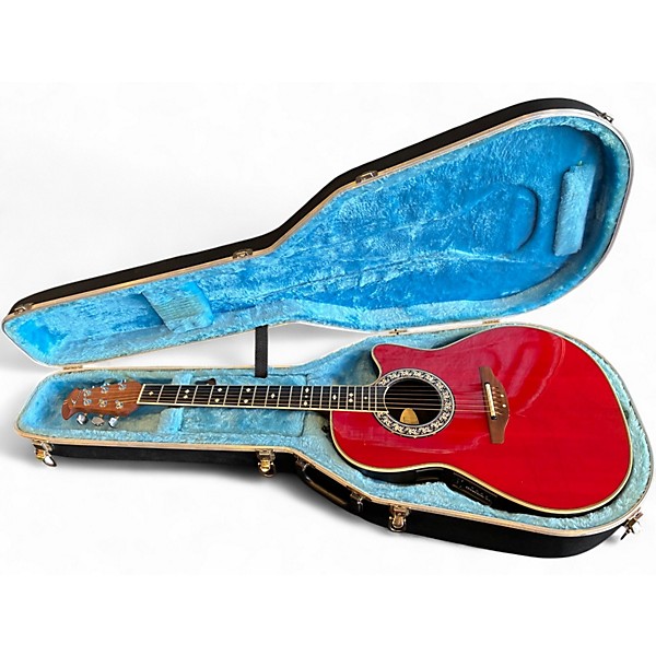 Used Ovation 1867 Legend Candy Apple Red Acoustic Electric Guitar