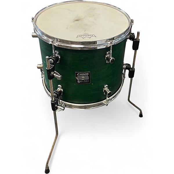 Used SONOR 3 Piece SONIC PLUS II Green Drum Kit
