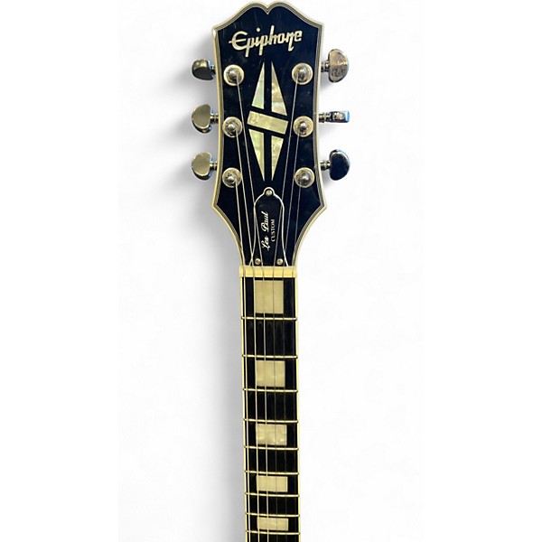 Used Epiphone Les Paul Custom Silverburst Solid Body Electric Guitar