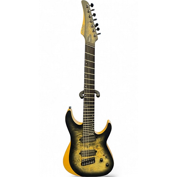 Used Schecter Reaper-7 Multiscale Charcoal Solid Body Electric Guitar