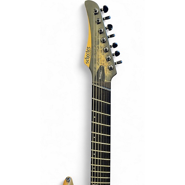 Used Schecter Reaper-7 Multiscale Charcoal Solid Body Electric Guitar