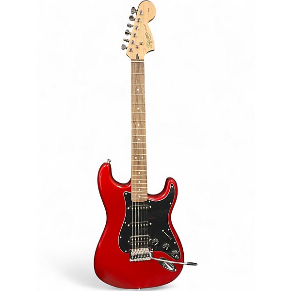 Used Squier Affinity Stratocaster Candy Apple Red Metallic Solid Body Electric Guitar