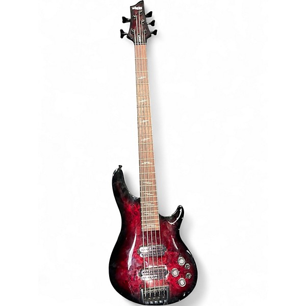 Used Schecter Guitar Research OMEN ELITE Black Cherry Electric Bass Guitar