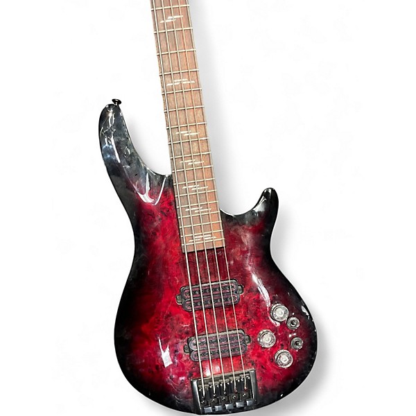 Used Schecter Guitar Research OMEN ELITE Black Cherry Electric Bass Guitar