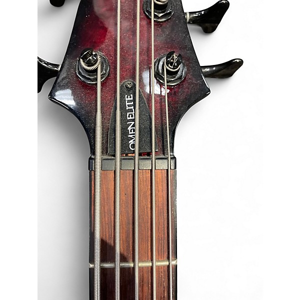 Used Schecter Guitar Research OMEN ELITE Black Cherry Electric Bass Guitar