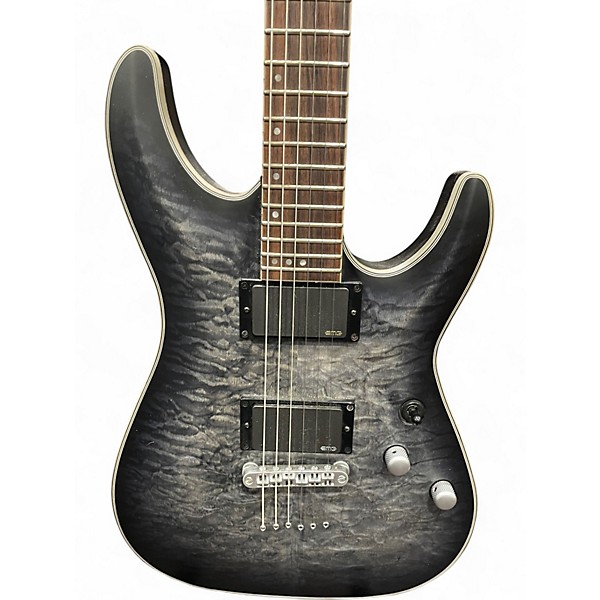 Used Schecter Guitar Research diamond series c1 platinum Trans Gray Solid Body Electric Guitar