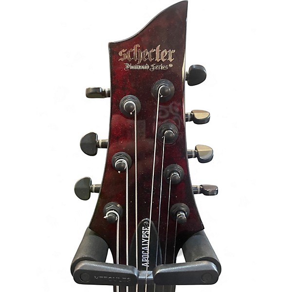 Used Schecter Guitar Research Apocalypse 7 string Red Solid Body Electric Guitar