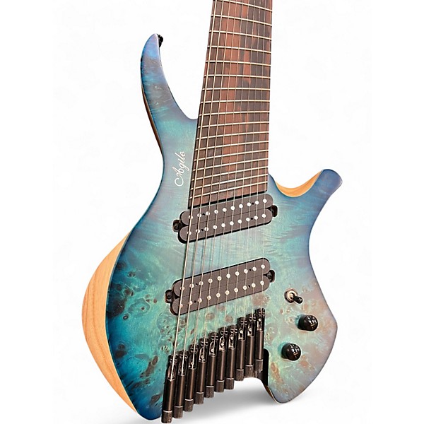 Used Agile Chiral Parallax Blue Solid Body Electric Guitar