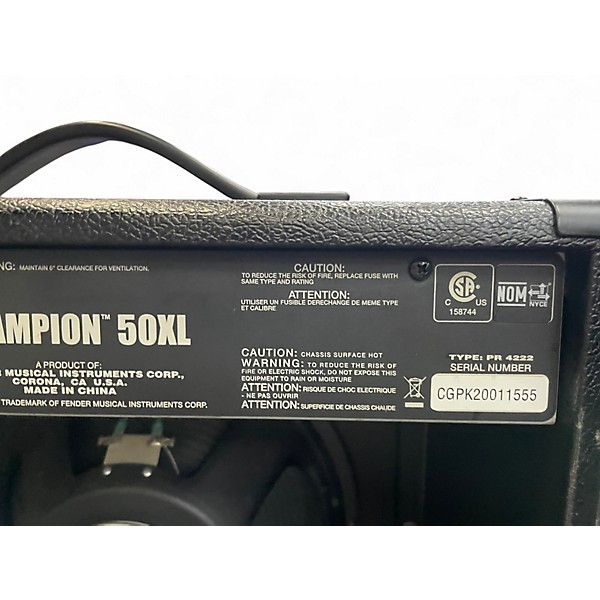 Used Fender CHAMPION 50XL Guitar Combo Amp