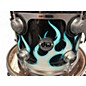 Used DW 6 Piece Collector's Series Exotic Blue Ghost Flames Drum Kit
