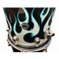 Used DW 6 Piece Collector's Series Exotic Blue Ghost Flames Drum Kit