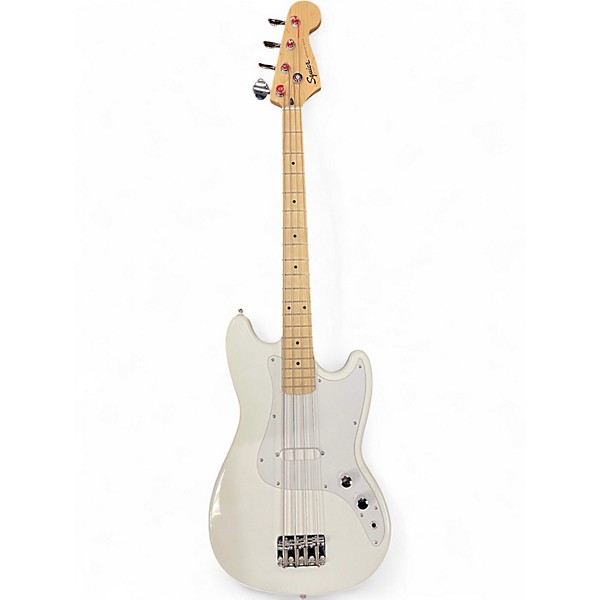 Used Squier BRONCO BASS Alpine White Electric Bass Guitar