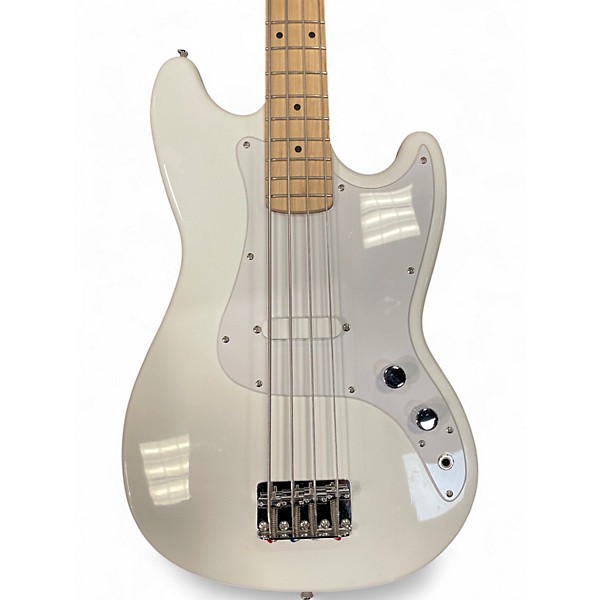Used Squier BRONCO BASS Alpine White Electric Bass Guitar