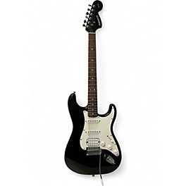 Used Starcaster by Fender Stratocaster Black Solid Body Electric Guitar