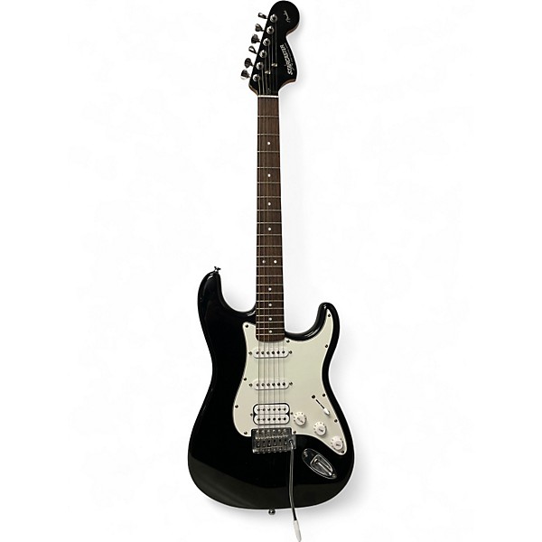 Used Starcaster by Fender Stratocaster Black Solid Body Electric Guitar
