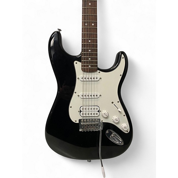 Used Starcaster by Fender Stratocaster Black Solid Body Electric Guitar
