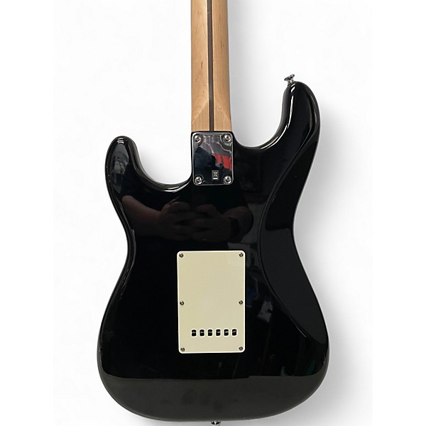 Used Starcaster by Fender Stratocaster Black Solid Body Electric Guitar