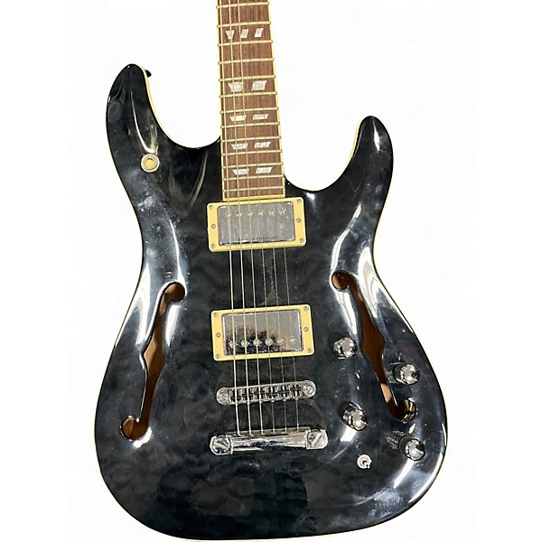 Used Schecter Guitar Research C1 EA Trans Black Hollow Body Electric Guitar