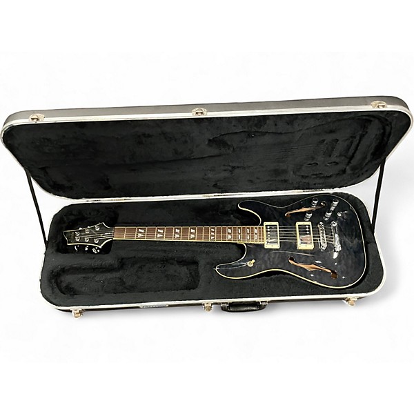 Used Schecter Guitar Research C1 EA Trans Black Hollow Body Electric Guitar