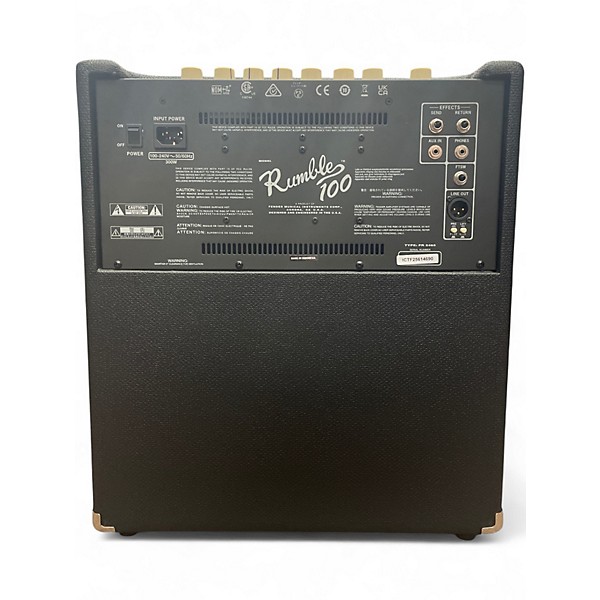 Used Fender Rumble V3 100W 1x12 Bass Combo Amp