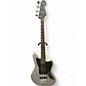 Used Squier Jaguar Bass Silver Electric Bass Guitar thumbnail