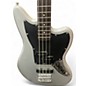 Used Squier Jaguar Bass Silver Electric Bass Guitar