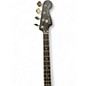 Used Squier Jaguar Bass Silver Electric Bass Guitar