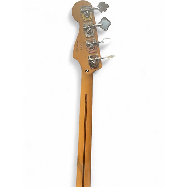 Used Squier Jaguar Bass Silver Electric Bass Guitar