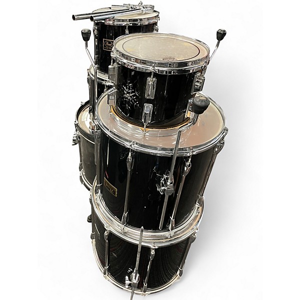 Used Pearl 6 Piece Export Series Black Drum Kit